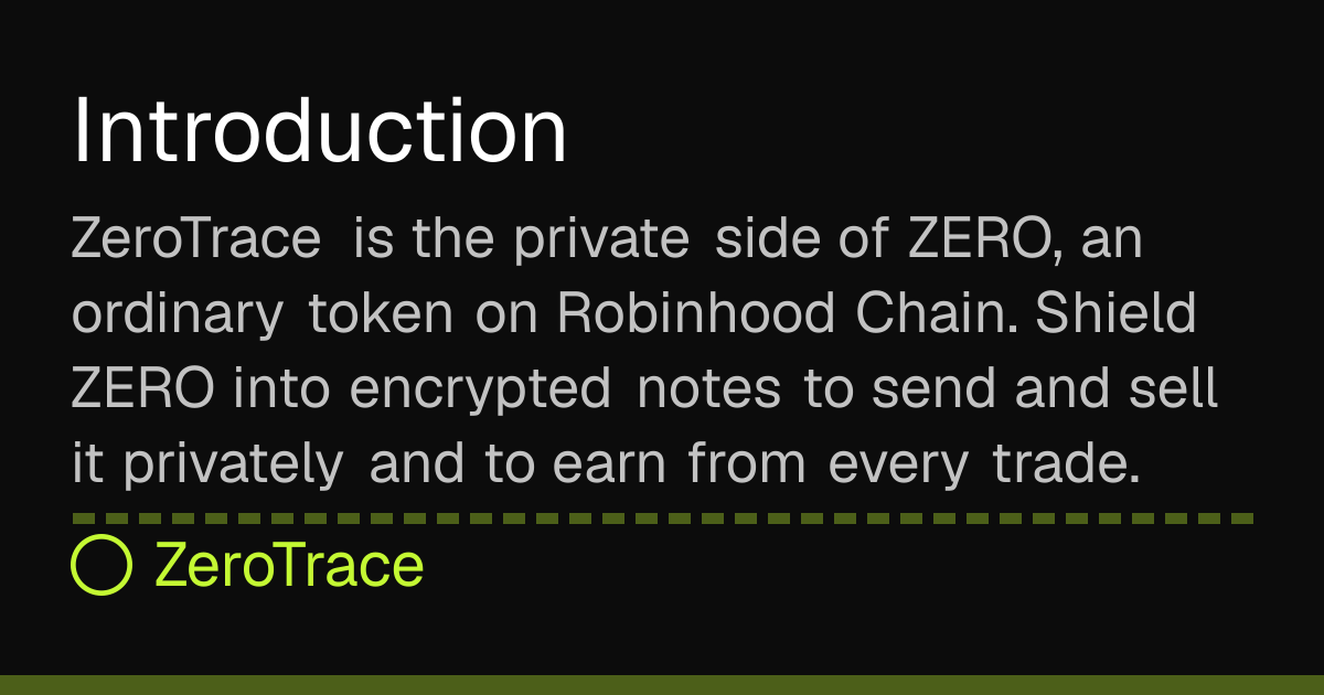 Introduction · ZeroTrace docs